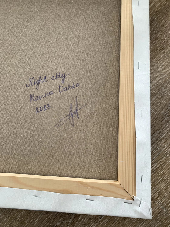 Image 1 of Hanna Dabko Gemälde "Nachtstadt".
