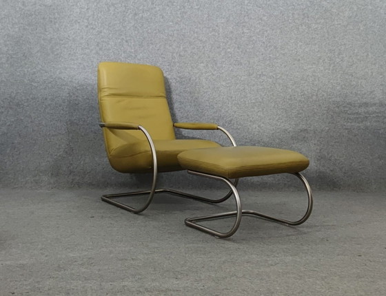Image 1 of Koinor Sesssel + Hocker Mid Century 60Er Danish Design Vintage Retro 60S Lounge Chair Armchair Leather