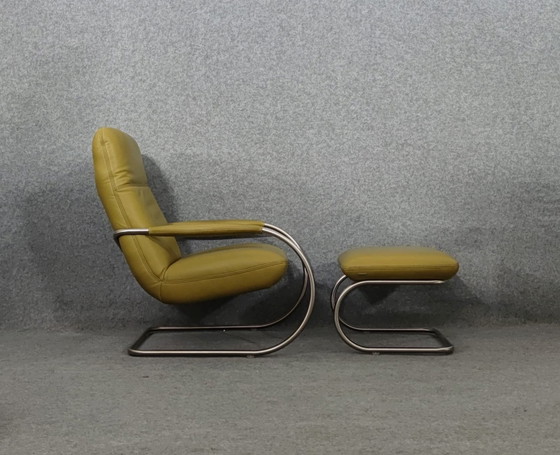 Image 1 of Koinor Sesssel + Hocker Mid Century 60Er Danish Design Vintage Retro 60S Lounge Chair Armchair Leather