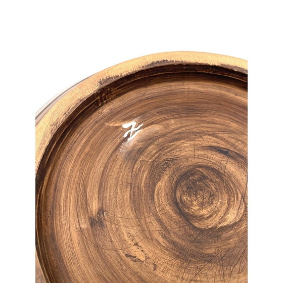 Image 1 of Vintage polychrome Keramik Weltkarte Catchall von Zaccagnini, Italien 1940er Jahre