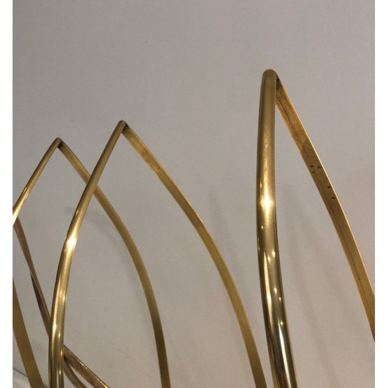 Image 1 of Zeitschriftenständer mit Schwan aus Messing, Italien 1940er Jahre