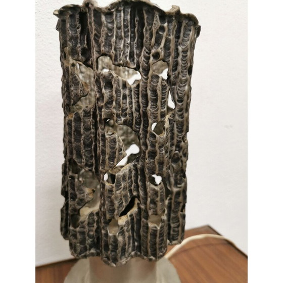 Image 1 of Brutalistische Lampe aus Zinn, Italien 1960