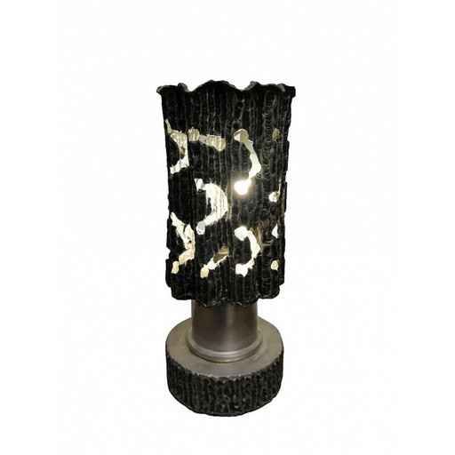 Brutalistische Lampe aus Zinn, Italien 1960