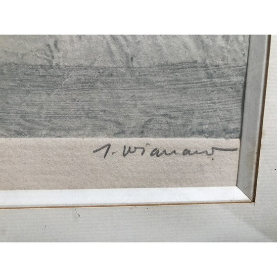 Image 1 of Abstrakte Vintage-Lithographie in Relief