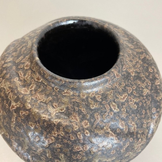 Image 1 of Paar mehrfarbige Vasen aus fetter Lava Op Art Keramik von Bay Ceramics, Deutschland 1970er