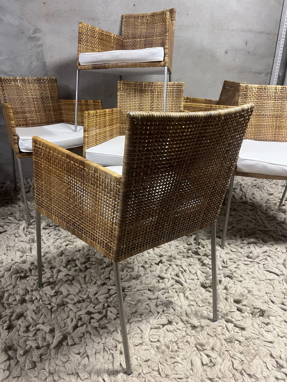 Image 1 of 6X Rattan Tiba Etikett Gerard Van Den Berg