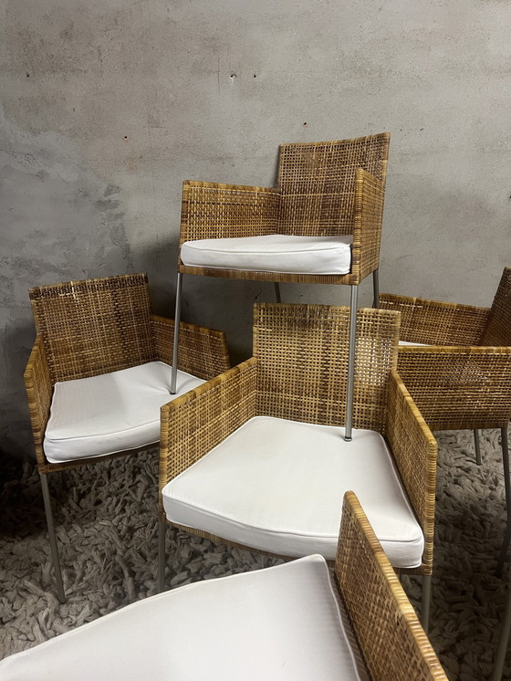 Image 1 of 6X Rattan Tiba Etikett Gerard Van Den Berg