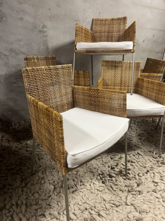 Image 1 of 6X Rattan Tiba Etikett Gerard Van Den Berg