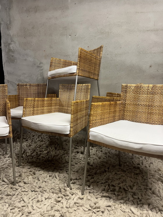 Image 1 of 6X Rattan Tiba Etikett Gerard Van Den Berg