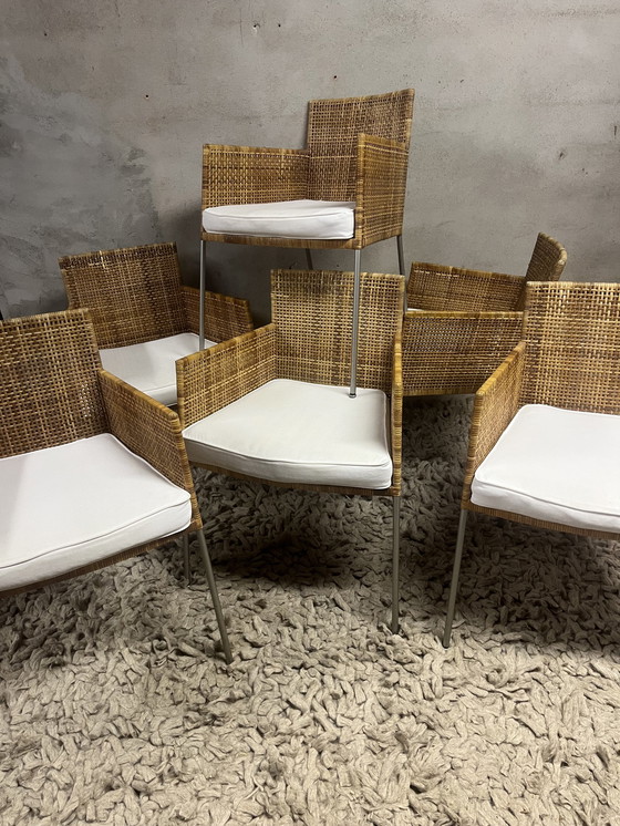 Image 1 of 6X Rattan Tiba Etikett Gerard Van Den Berg