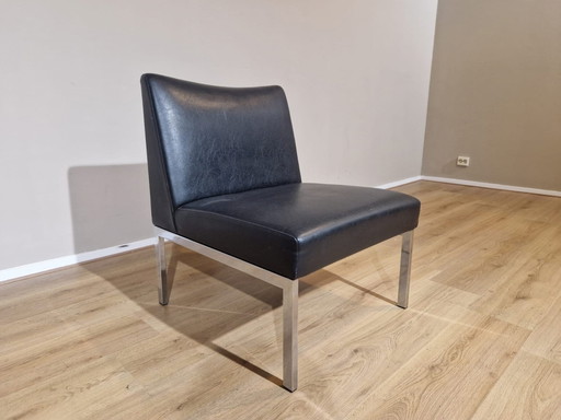 Wilkhahn Easy Chair - Vintage-Schwarz - Leder - Stuhl - Design
