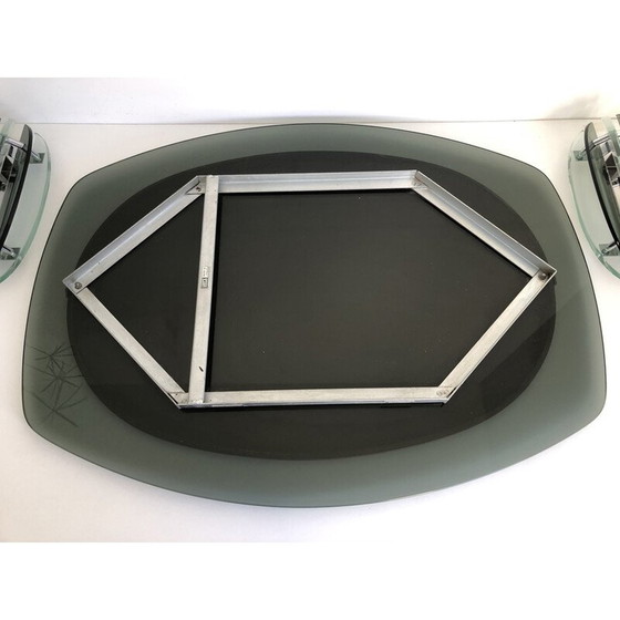 Image 1 of Vintage Spiegel Veca mit 2 Wandlampen, Italien