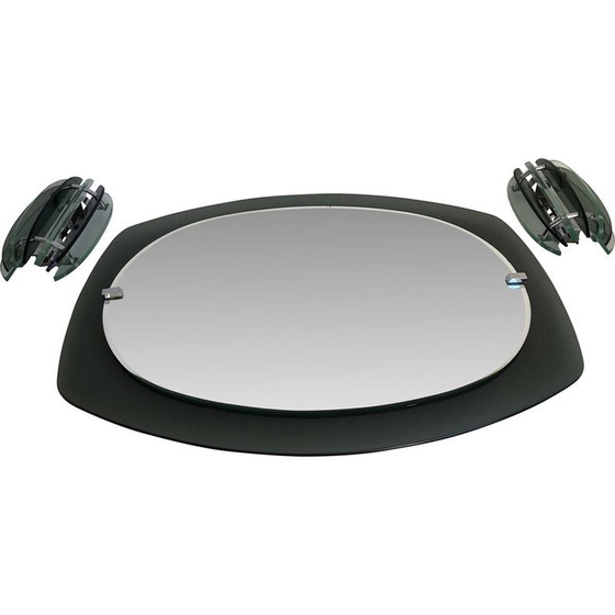 Image 1 of Vintage Spiegel Veca mit 2 Wandlampen, Italien