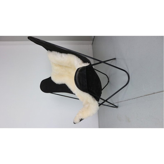 Image 1 of Schmetterlingsstuhl aus Metall und Leinwand von Jorge Hardoy-Ferrari für Knoll, 1960