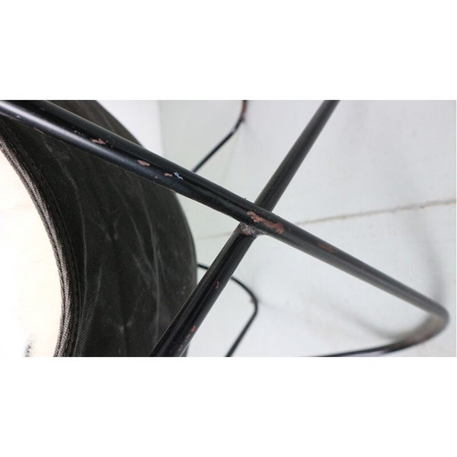 Schmetterlingsstuhl aus Metall und Leinwand von Jorge Hardoy-Ferrari für Knoll, 1960