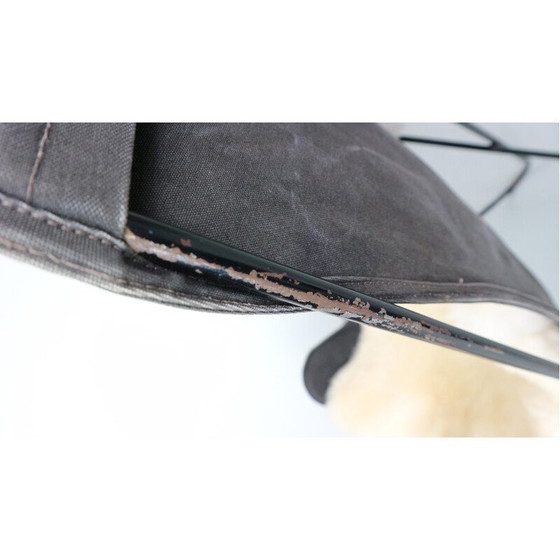 Image 1 of Schmetterlingsstuhl aus Metall und Leinwand von Jorge Hardoy-Ferrari für Knoll, 1960