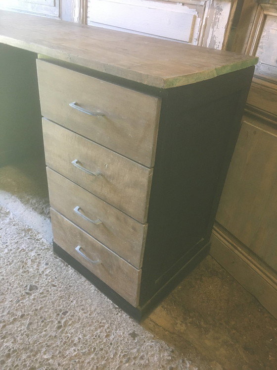 Image 1 of Vintage-Werkstattschreibtisch aus Pappel und Buche, 1950-1960