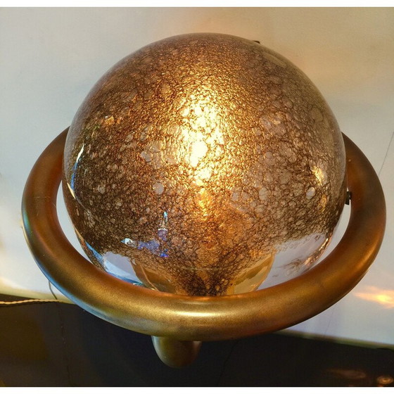 Image 1 of Paar Saturn Wandlampen aus Muranoglas - 1980er Jahre