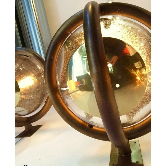 Image 1 of Paar Saturn Wandlampen aus Muranoglas - 1980er Jahre