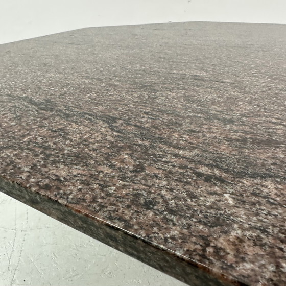 Image 1 of Mid Century Sechseckiger Granit Couchtisch, 1980'S