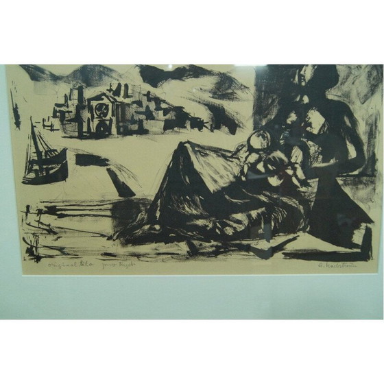 Image 1 of Modernistische Lithografie von Gerhard Nordström, Schweden 1960