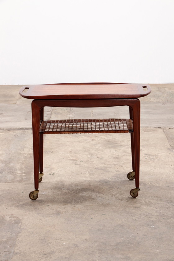 Image 1 of Poul Jensen Trolley aus Teakholz, hergestellt von Selig, 1960, Dänemark.