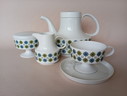 Service 8 Tassen "Rosette Taïga" Tapio Wirkkala & Ute Schröder Für Rosenthal