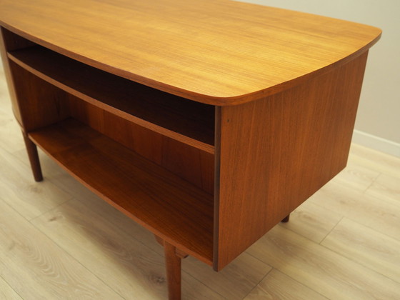 Image 1 of Teakholz-Schreibtisch, Dänisches Design, 1970er Jahre, Designer: H.P. Hansen, Hersteller: Randers Møbelfabrik