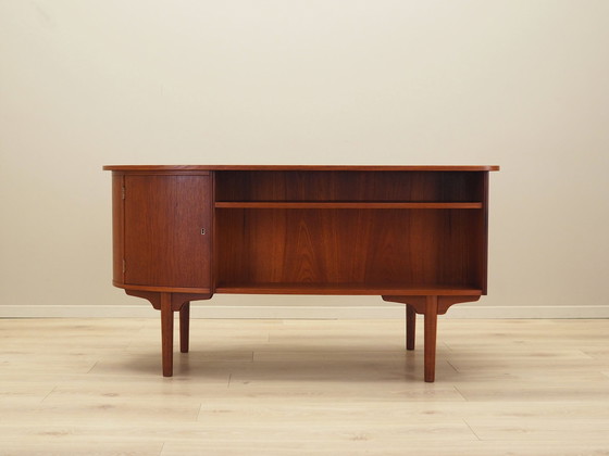 Image 1 of Teakholz-Schreibtisch, Dänisches Design, 1970er Jahre, Designer: H.P. Hansen, Hersteller: Randers Møbelfabrik