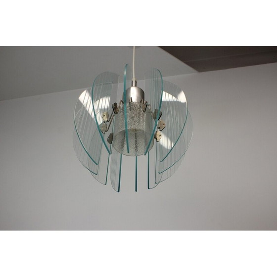 Image 1 of Mid-Century Glas-Hängeleuchte, Tschechoslowakei 1960er Jahre