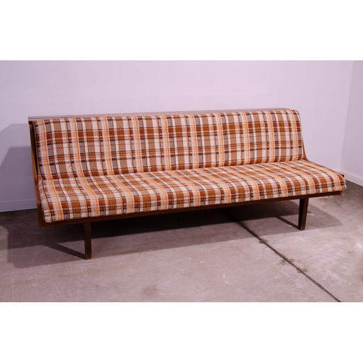 Vintage Schlafsofa aus Holz und Eschenfurnier, Tschechoslowakei 1970