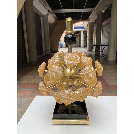 Image 1 of Paar "Löwen"-Lampen aus Muranoglas, 1980