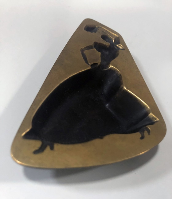 Image 1 of Aschenbecher Vintage - Gitanes - Massives Kupfer - Max Ponty - 1950-1960