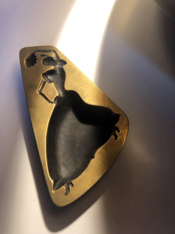 Image 1 of Aschenbecher Vintage - Gitanes - Massives Kupfer - Max Ponty - 1950-1960