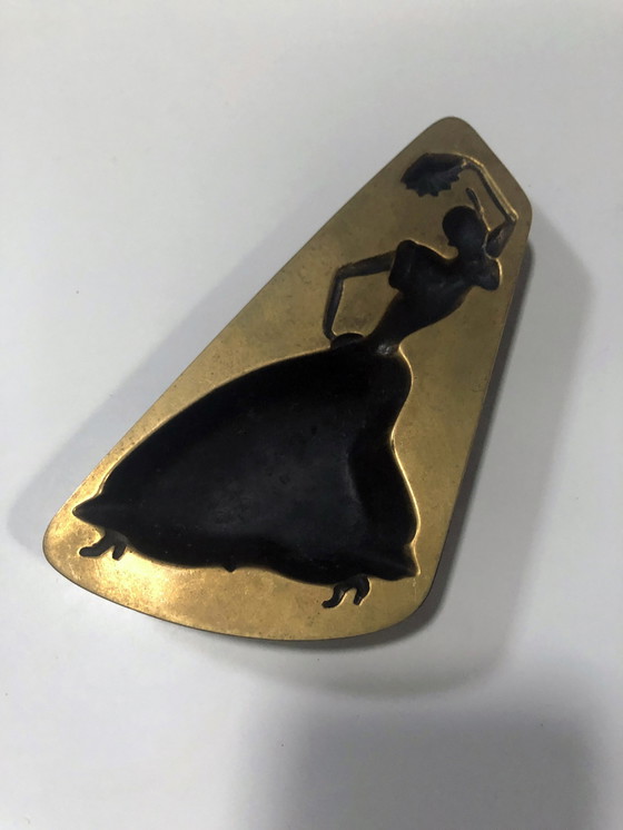 Image 1 of Aschenbecher Vintage - Gitanes - Massives Kupfer - Max Ponty - 1950-1960