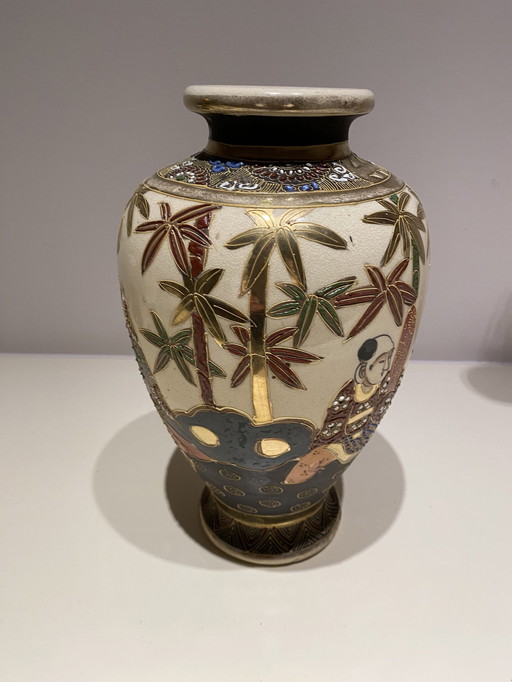 Antike japanische Satsuma-Vase