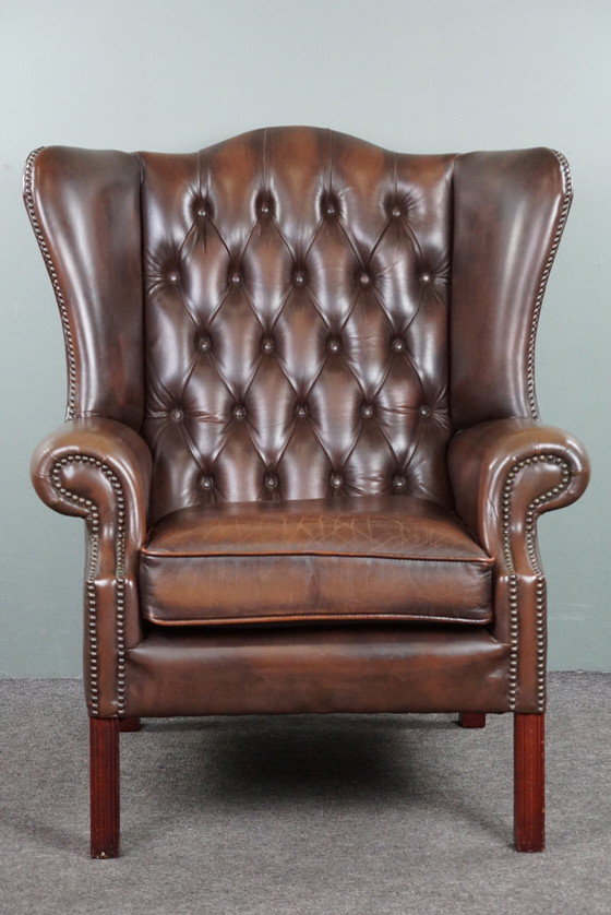 Image 1 of Wahnsinnig farbiger Chesterfield Ohrensessel, Wingchair