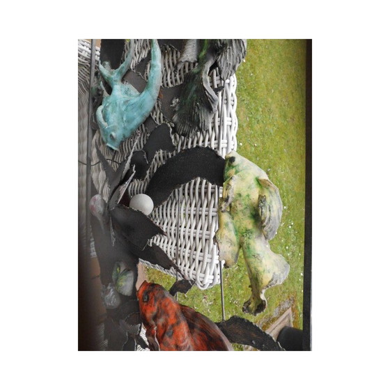 Image 1 of Vintage-Wanddekoration aus Metall und Keramik von Naysa, 1960