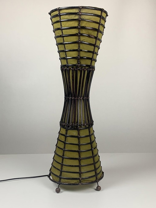Vintage-Bambus-Stehlampe