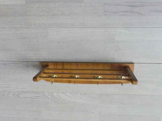 Image 1 of Vintage Garderobe Hutablage Holz