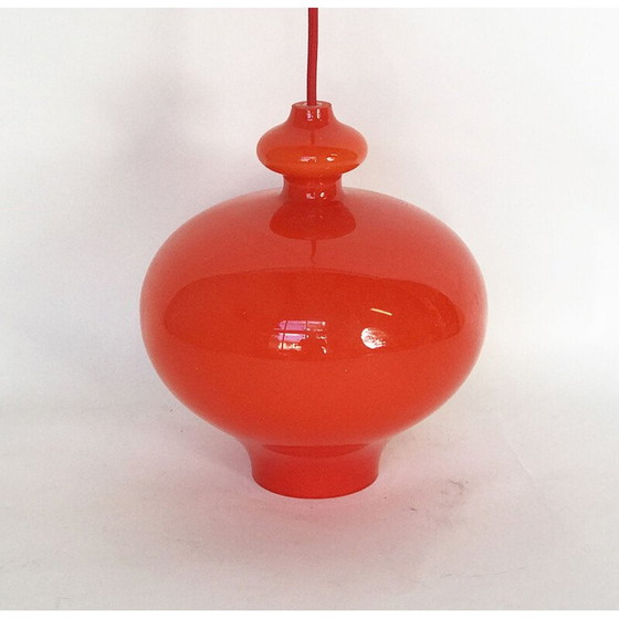 Image 1 of Orangefarbene Doppelglasaufhängung von Hans Agne Jakobsson für AB Markaryd