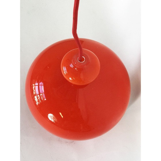 Image 1 of Orangefarbene Doppelglasaufhängung von Hans Agne Jakobsson für AB Markaryd