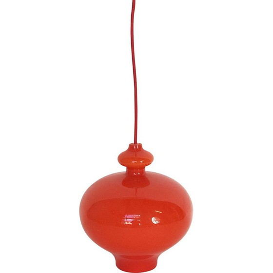 Image 1 of Orangefarbene Doppelglasaufhängung von Hans Agne Jakobsson für AB Markaryd