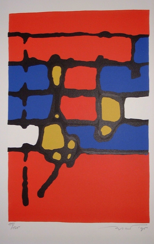 Willem Brauckmann Siebdruck Schostakowitsch