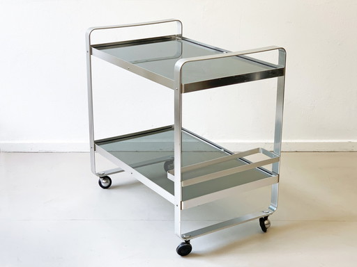 Vintage Servierwagen aus Chrom