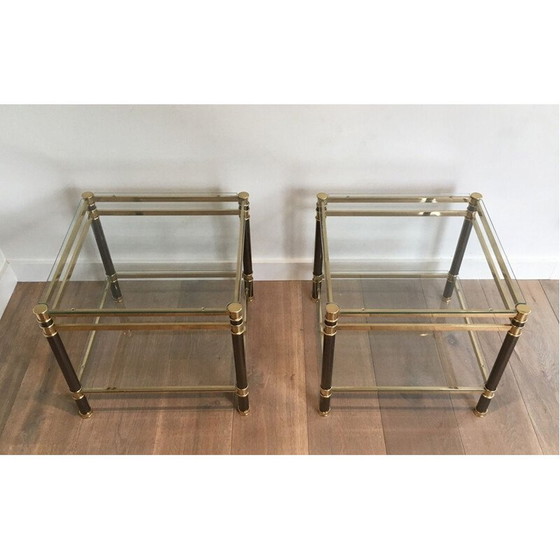 Image 1 of Paar Beistelltische aus Messing, 1970