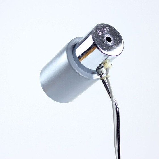Image 1 of Vintage Tischlampe in Chrom und grauem Metall von Josef Hurka für Napako 1960s