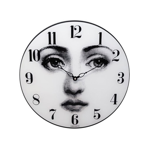 1990S Wanduhr in Glas von Fornasetti. Hergestellt in Italien