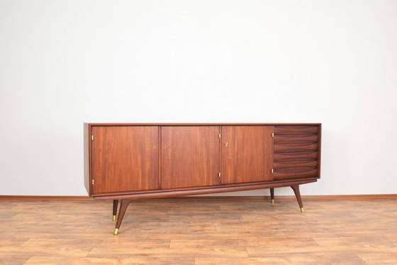 Image 1 of Mid Century Teak Sideboard von Sven Andersen für Sven Andersen Möbelfabrik Stavanger, 1960er Jahre.