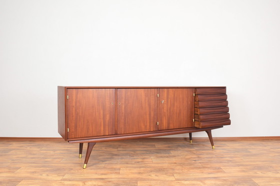 Image 1 of Mid Century Teak Sideboard von Sven Andersen für Sven Andersen Möbelfabrik Stavanger, 1960er Jahre.